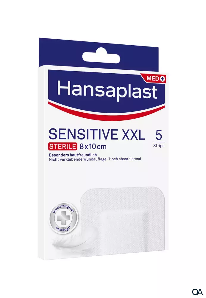 Hansaplast Sensitive XXL Wundauflage Sterile 8 x 10 cm