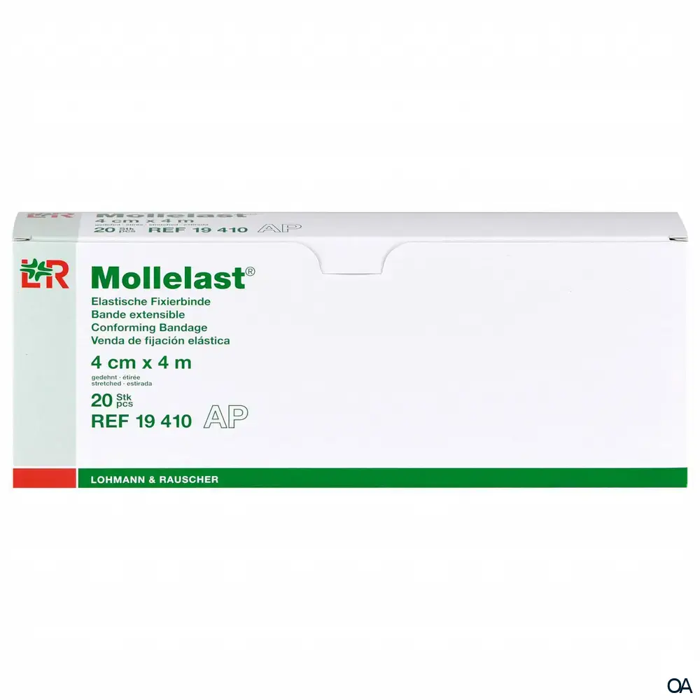 Mollelast® Elastische Fixierbinde, lose im Karton, 4 cm x 4 m