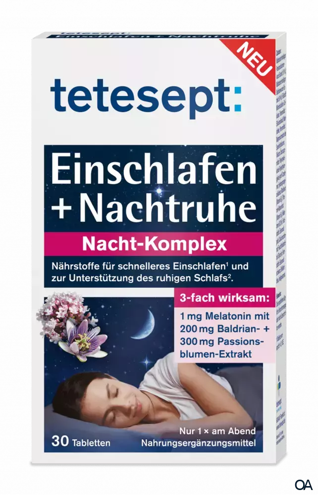 tetesept Einschlafen + Nachtruhe Nacht-Komplex Tabletten tetesept Einschlafen + Nachtruhe Nacht-Komplex Tabletten