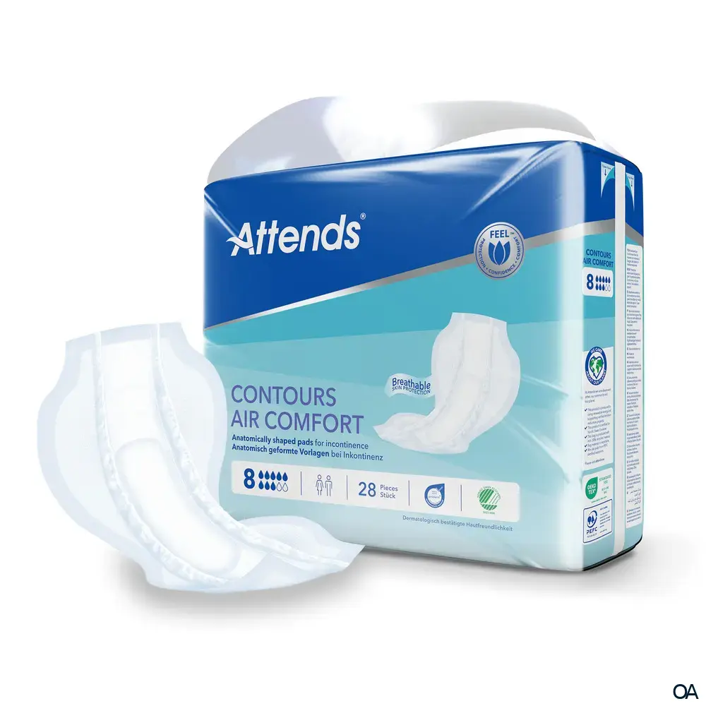Attends Contours Air Comfort 8 - Inkontinenzvorlagen