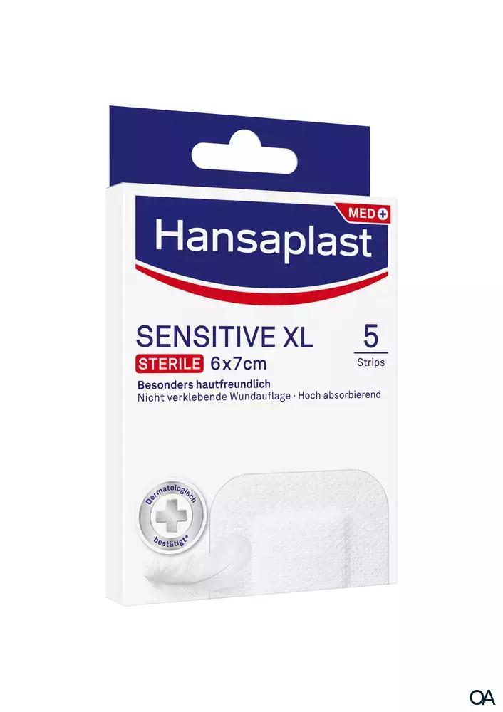 Hansaplast Sensitive XL Wundauflage Sterile 6 x 7cm