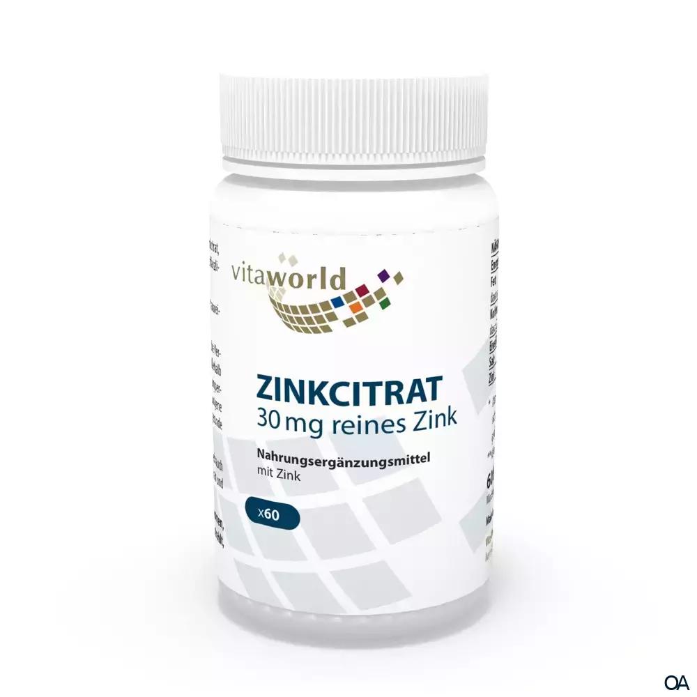 Vitaworld Zinkcitrat 30 mg Kapseln