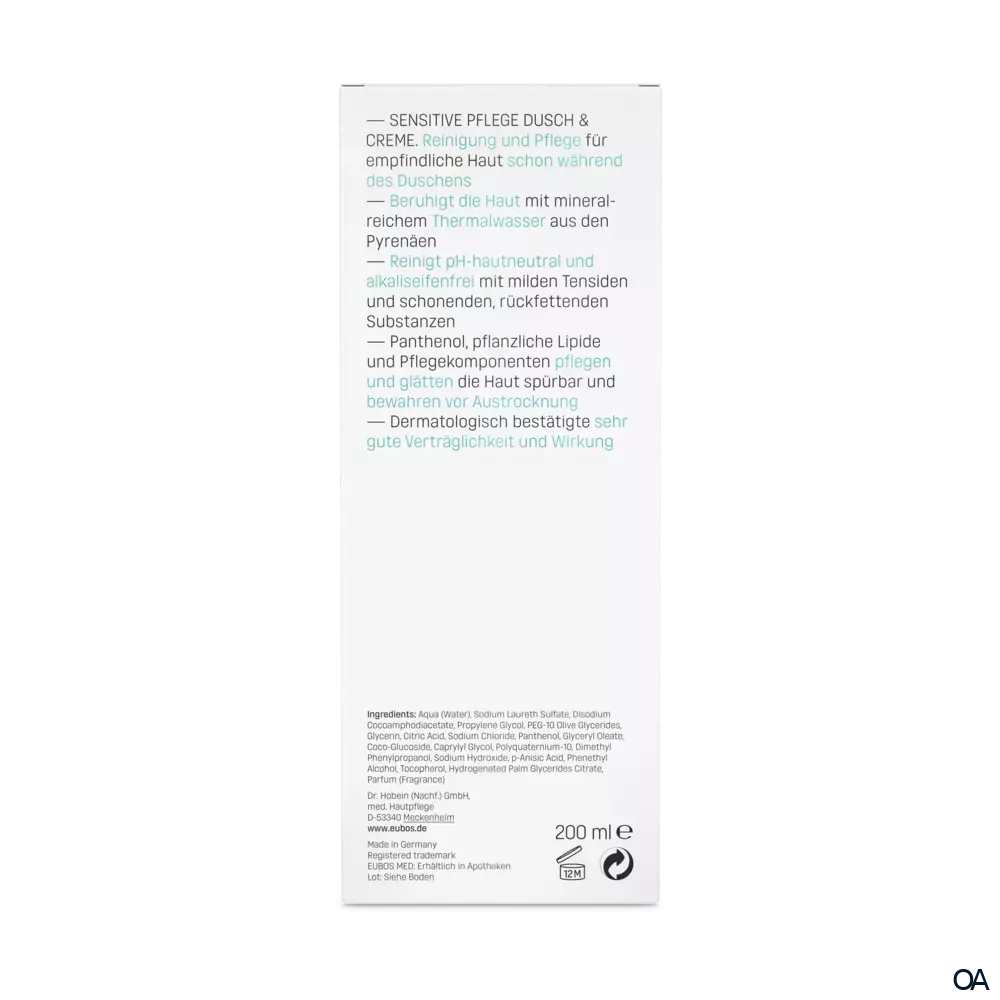 Eubos Sensitive Dusch & Creme