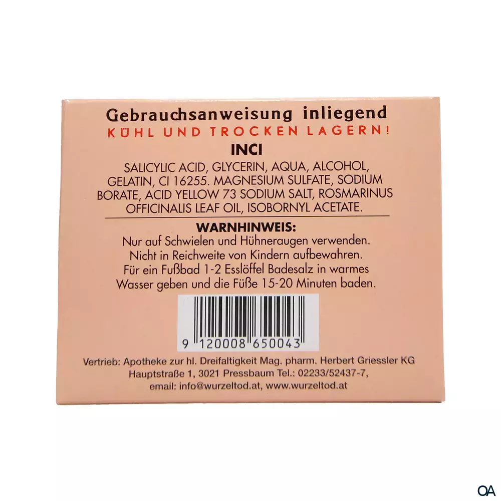 Wurzeltod Kurpackung 6 Pflaster + Spezial-Fußbad