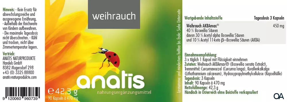 anatis Weihrauch AKBAmax® Kapseln anatis Weihrauch AKBAmax® Kapseln