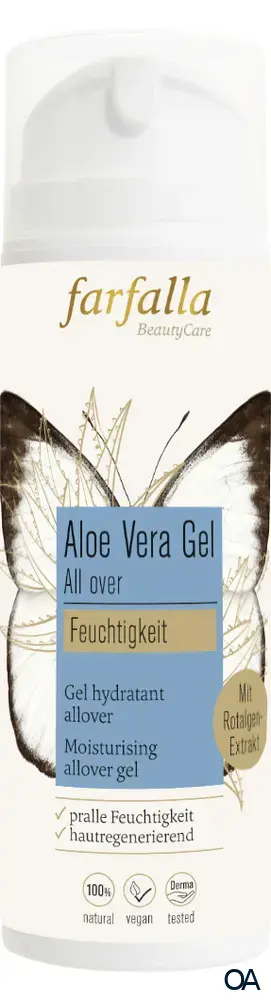 Farfalla Aloe Vera, Feuchtigkeitsspendendes Allover-Gel, Feuchtigkeit Farfalla Aloe Vera, Feuchtigkeitsspendendes Allover-Gel, Feuchtigkeit