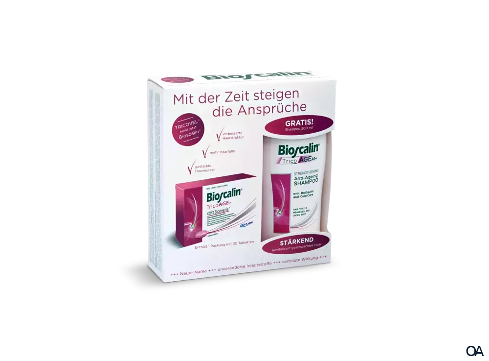 Bioscalin® TricoAge+ Tabletten + Shampoo Set Bioscalin® TricoAge+ Tabletten + Shampoo Set