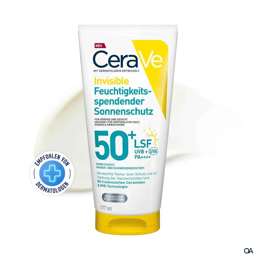 CeraVe Invisible Feuchtigkeitsspendender Sonnenschutz LSF 50+