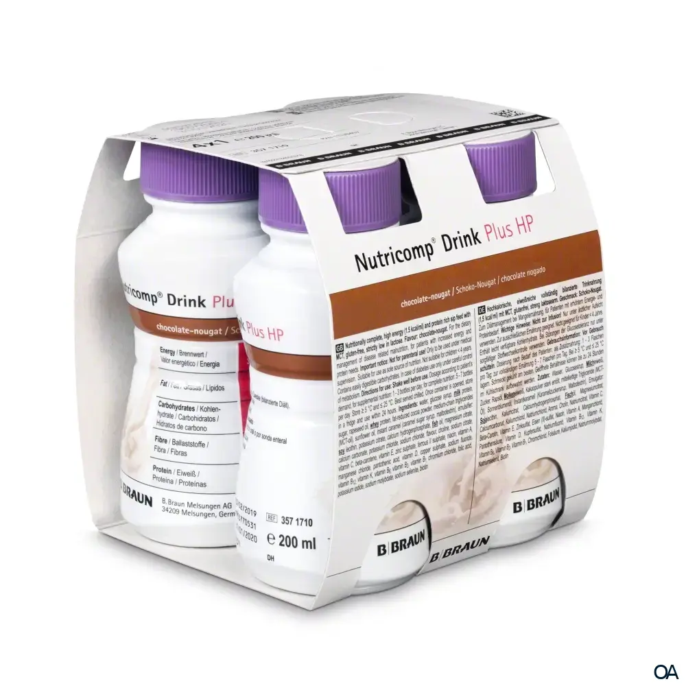 Nutricomp® Drink Plus HP (High Protein), Schoko-Nougat 200 ml