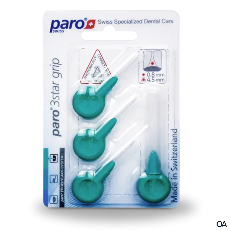 paro® 3Star grip Interdentalbürsten medium, grün, ø 4,5 mm