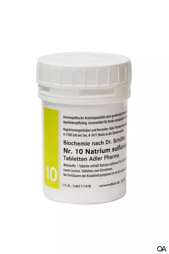 Schüßler Salz Adler Nr. 10 Natrium sulfuricum D6 Tabletten Schüßler Salz Adler Nr. 10 Natrium sulfuricum D6 Tabletten