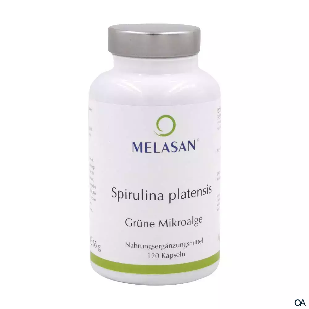 Melasan Spirulina Platensis Grüne Mikroalge Kapseln Melasan Spirulina Platensis Grüne Mikroalge Kapseln