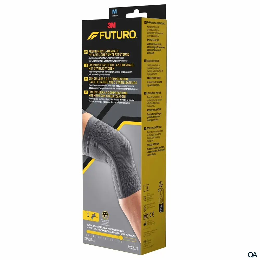 FUTURO™ Premium Knie-Bandage mit seitlicher Unterstützung - Medium