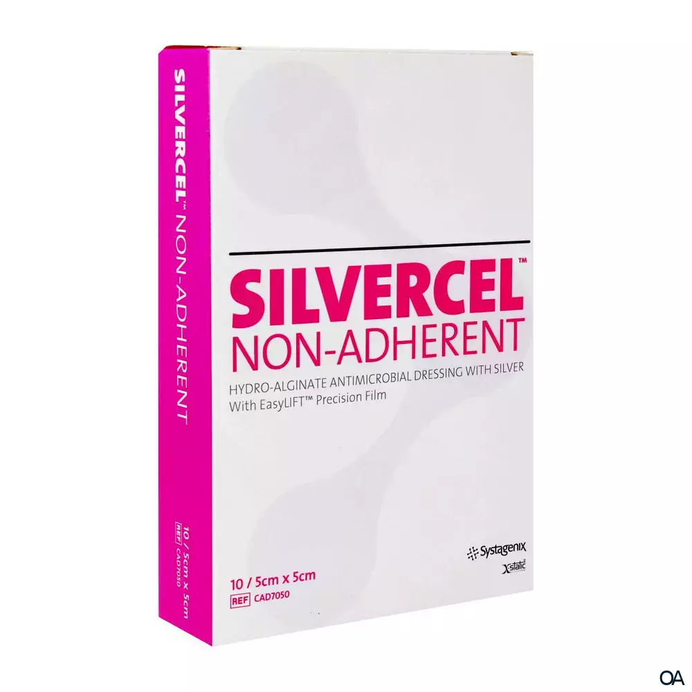 3M™ Silvercel™ Non-Adherent Silberhaltige antimikrobielle Hydroalginat-Wundauflagen steril, 5 x 5 cm 3M™ Silvercel™ Non-Adherent Silberhaltige antimikrobielle Hydroalginat-Wundauflagen steril, 5 x 5 cm