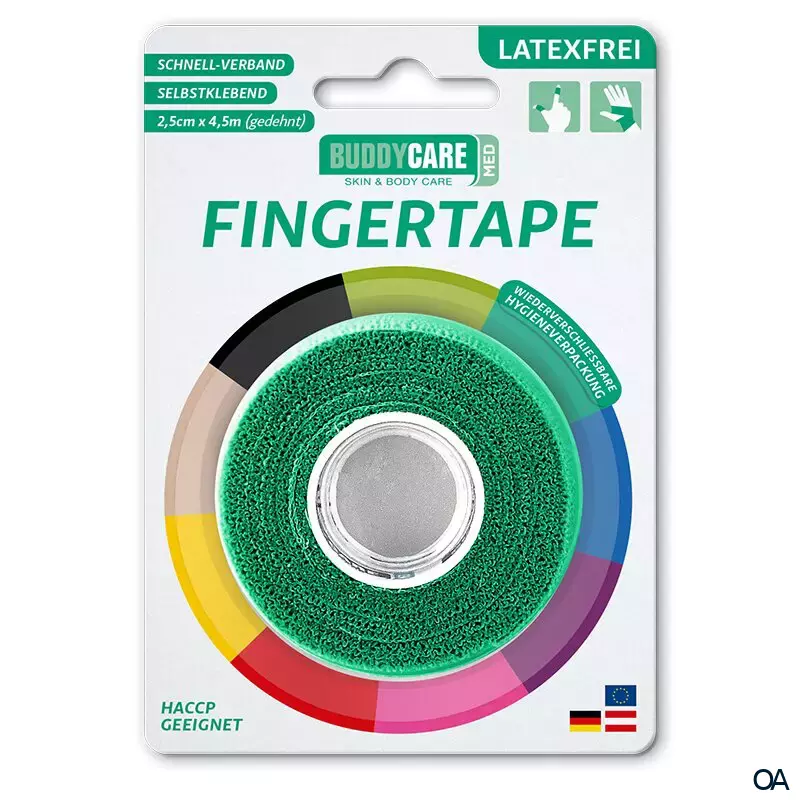 BUDDYCARE® MED Fingertape Grün 2,5 cm x 4,5 m BUDDYCARE® MED Fingertape Grün 2,5 cm x 4,5 m