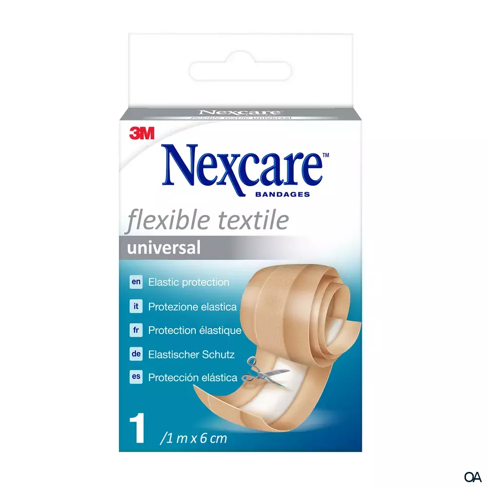 3M Nexcare™ Flexible Textile Universal Band Pflaster, 1 m x 6 cm 3M Nexcare™ Flexible Textile Universal Band Pflaster, 1 m x 6 cm