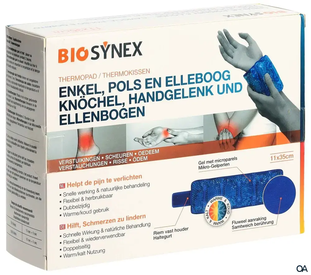 BIOSYNEX Thermokissen Knöchel, Handgelenk & Ellenbogen 11 x 35 cm BIOSYNEX Thermokissen Knöchel, Handgelenk & Ellenbogen 11 x 35 cm