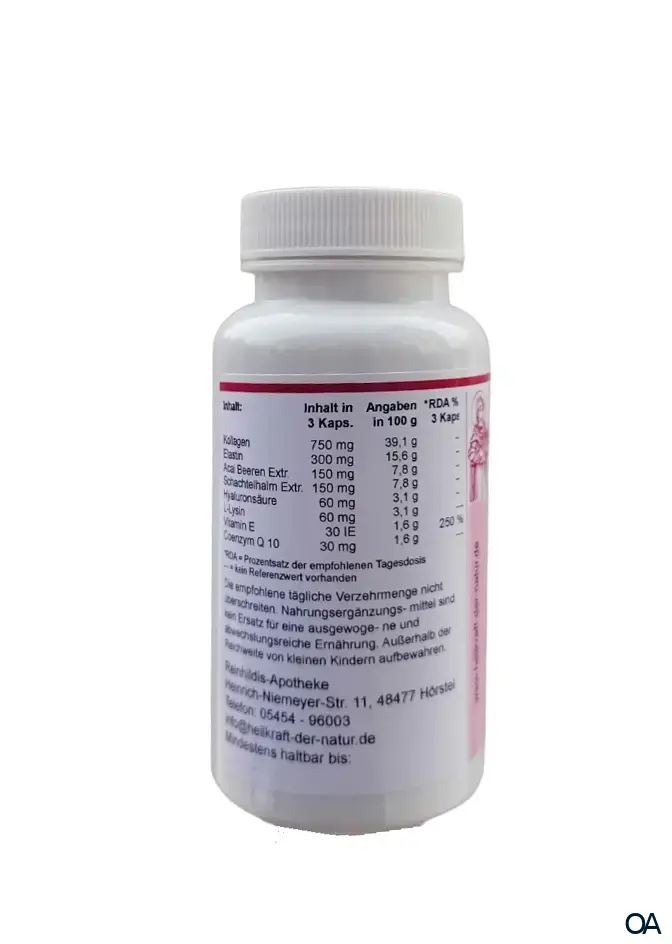 Reinhildis Apotheke Elastin Plus Bindegewebe Kapseln Reinhildis Apotheke Elastin Plus Bindegewebe Kapseln