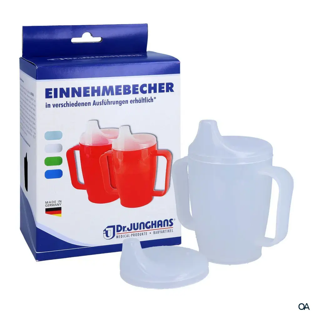 Dr. Junghans Einnahmebecher - 2 Griffe - Milchig