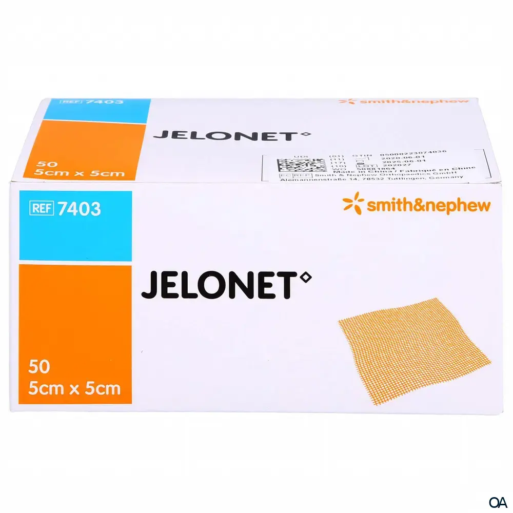 JELONET Salbenkompresse mit Paraffin steril, 5 x 5 cm
