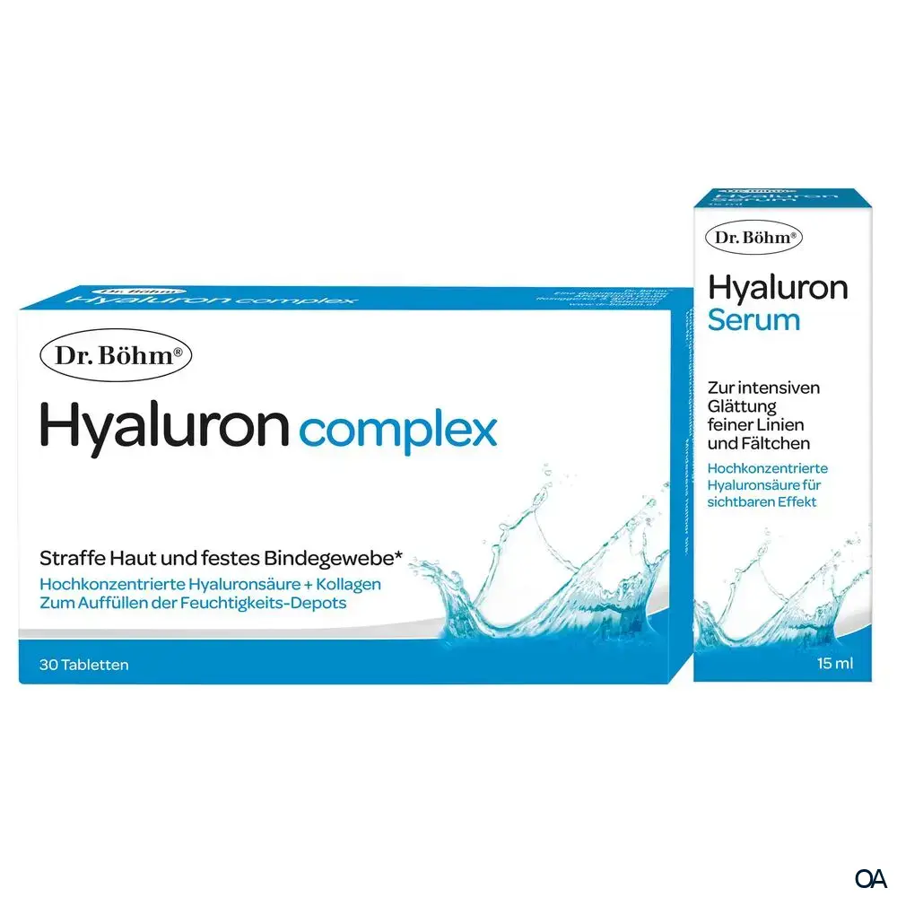 Dr. Böhm® Hyaluron complex Tabletten + Hyaluron Serum Dr. Böhm® Hyaluron complex Tabletten + Hyaluron Serum