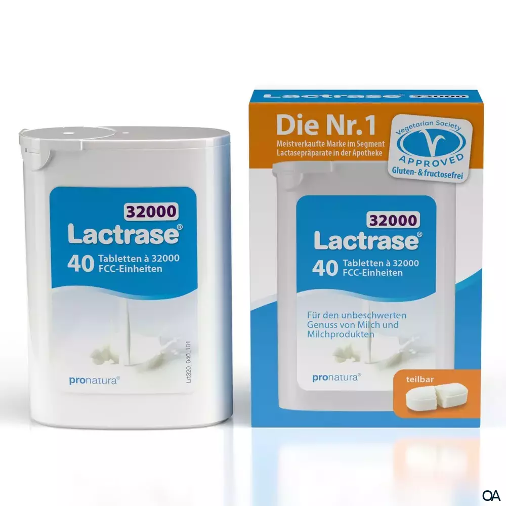 Lactrase® 32000 FCC Teilbare Tabletten Spender Lactrase® 32000 FCC Teilbare Tabletten Spender