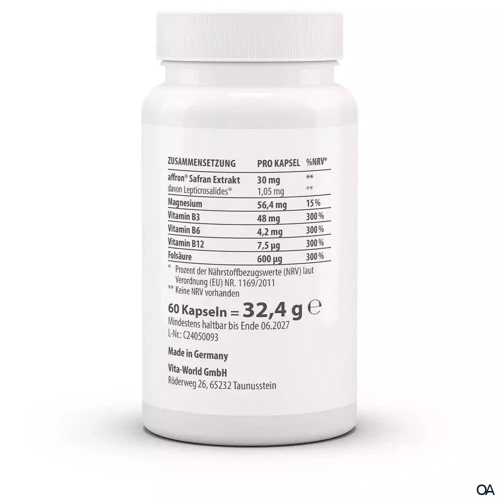 Vitaworld Safran Extrakt Kapseln