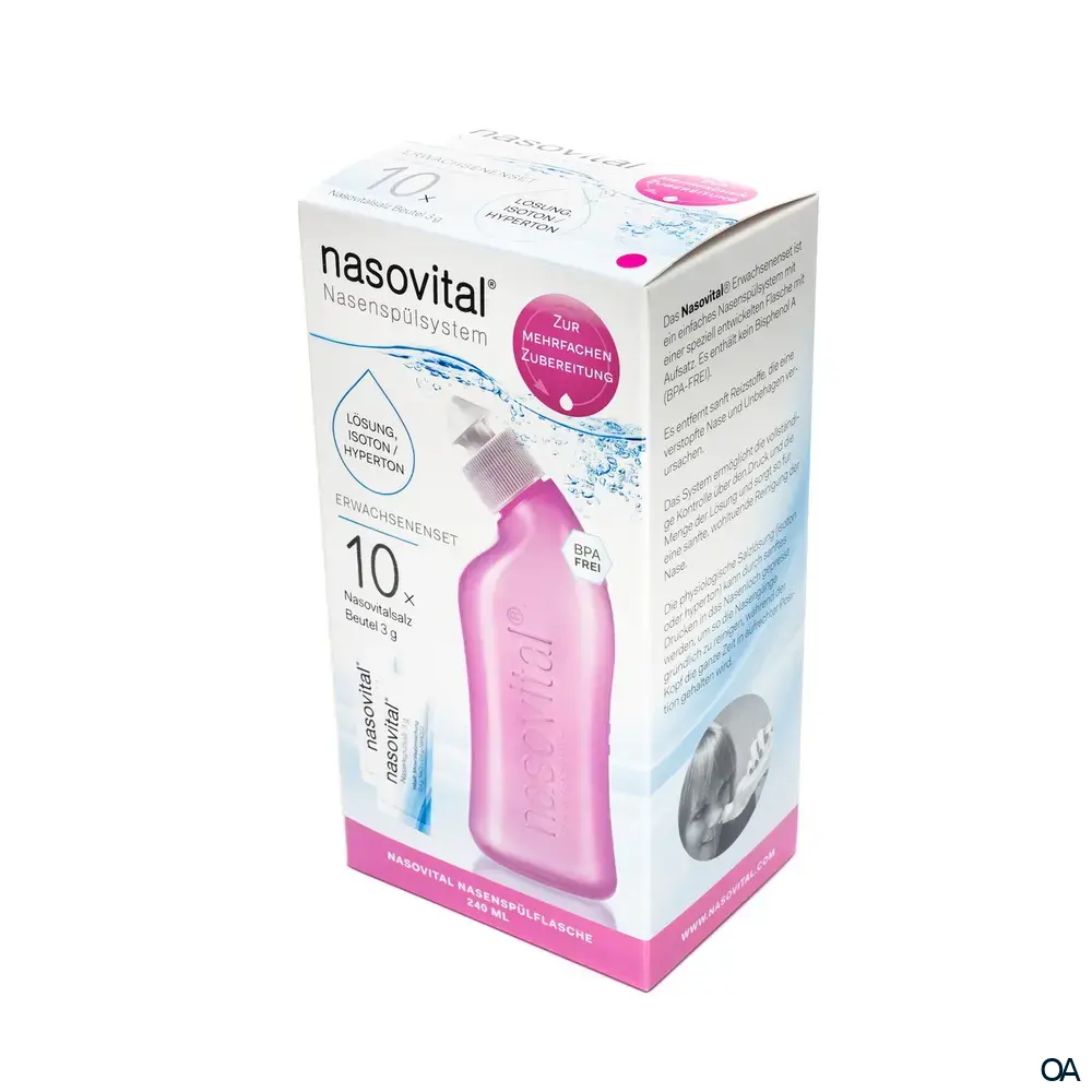 nasovital® Nasenspülsystem für Erwachsene - Rosa nasovital® Nasenspülsystem für Erwachsene - Rosa