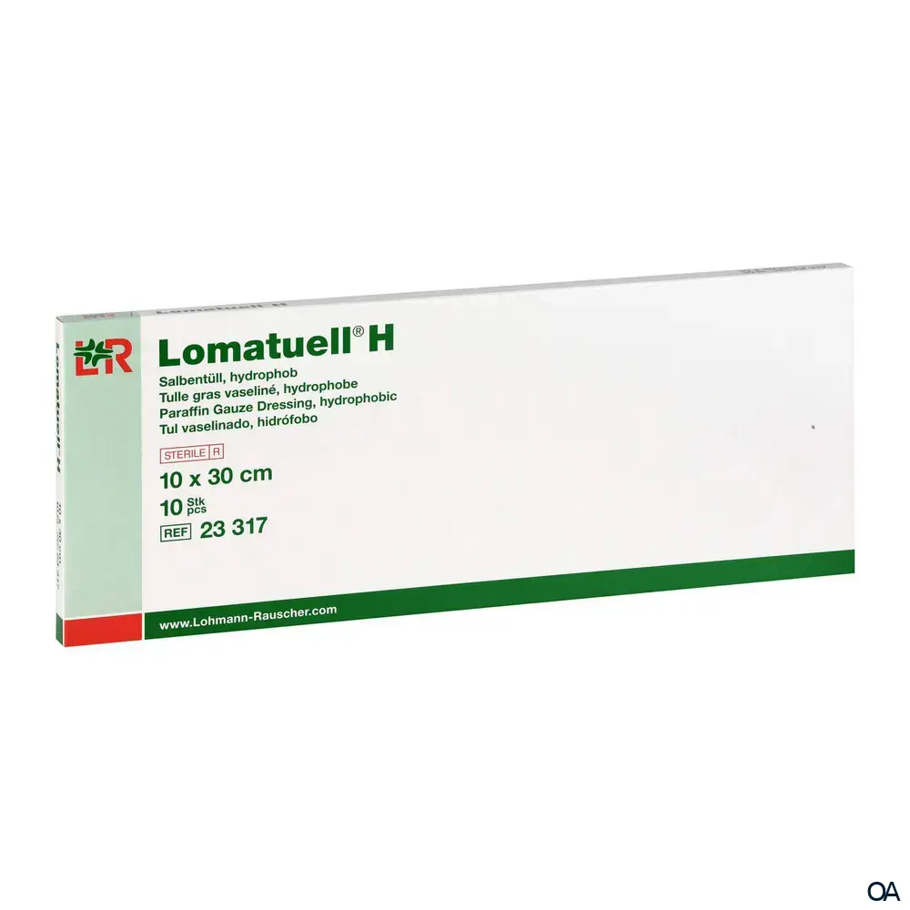 Lomatuell® H Salbentüll, hydrophob, steril, 10 x 30 cm
