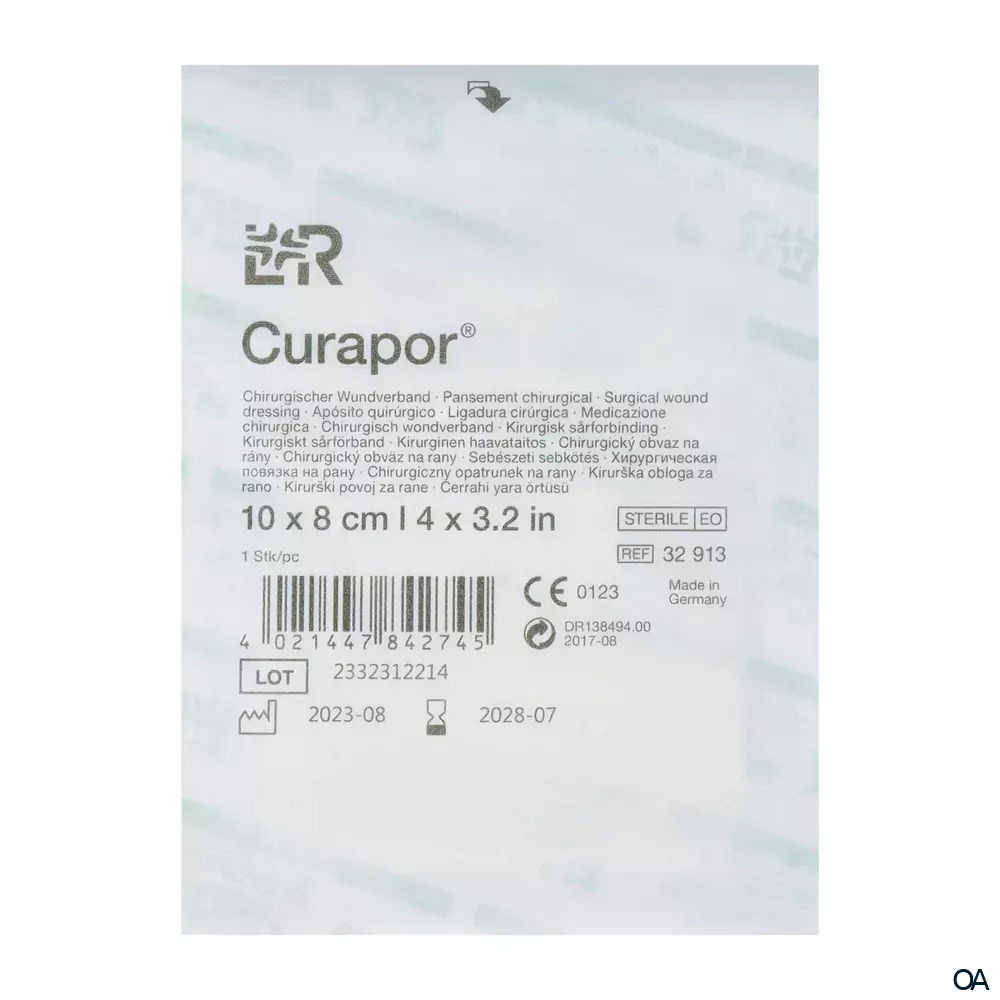 Curapor® Chirurgischer Wundverband steril, 8 x 10 cm