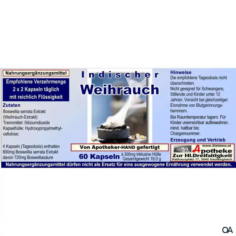 Indische Weihrauch Kapseln Indische Weihrauch Kapseln