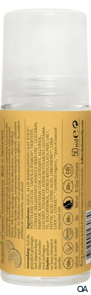 Farfalla Mandarine, Zitrusfrischer Deo Roll-on