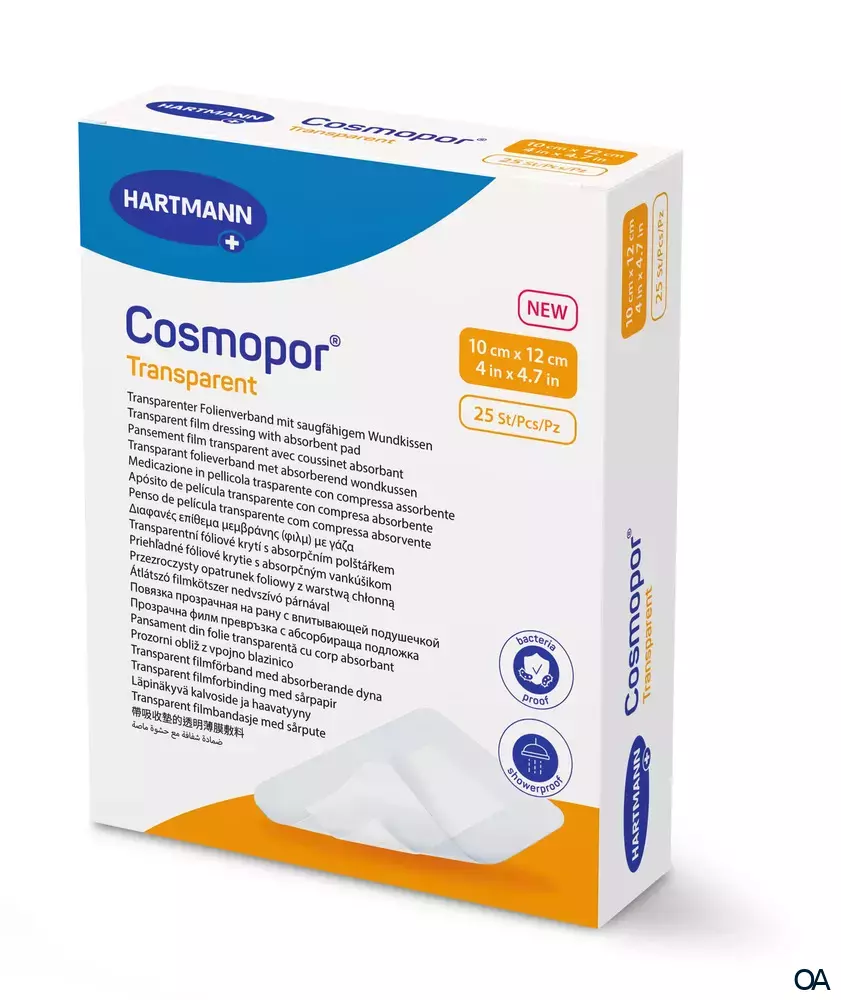 Cosmopor® transparent Folienverband 10 x 12 cm Cosmopor® transparent Folienverband 10 x 12 cm