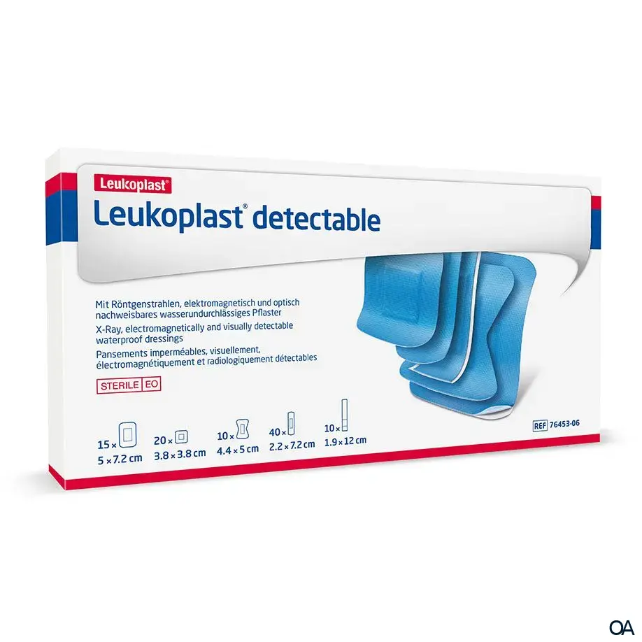 Leukoplast® detectable Wundpflaster steril, assortiert - 5 Größen Leukoplast® detectable Wundpflaster steril, assortiert - 5 Größen