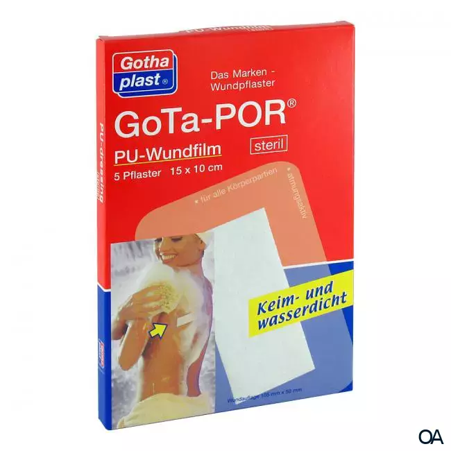 Gothaplast® GoTa-POR PU-Wundfilm steril Wasserfest, 150 x 100 mm