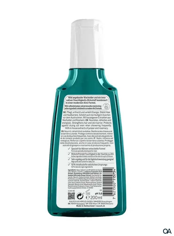 RAUSCH MEN Energy-Boost-Shampoo mit Wacholder