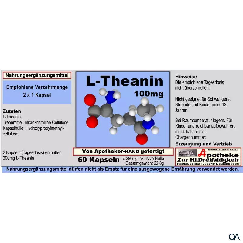 L-Theanin 100 mg Kapseln L-Theanin 100 mg Kapseln