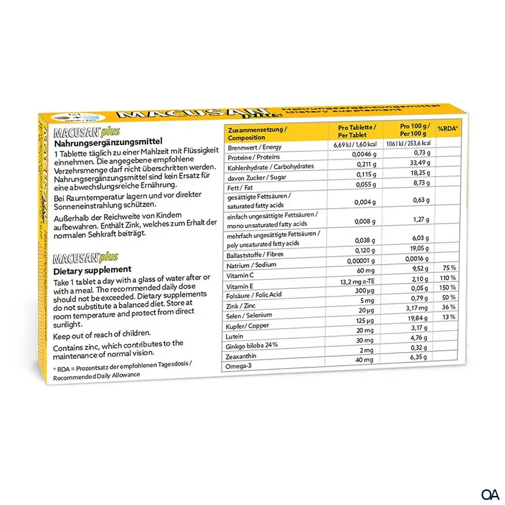 Macusan® plus Tabletten Macusan® plus Tabletten