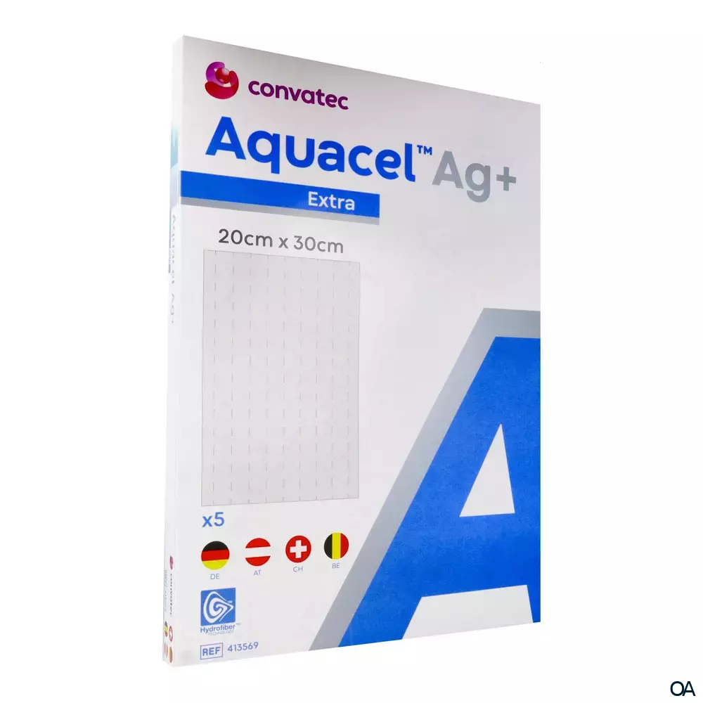 ConvaTec Aquacel® Ag+ Extra Wundauflage steril, 20 x 30 cm ConvaTec Aquacel® Ag+ Extra Wundauflage steril, 20 x 30 cm