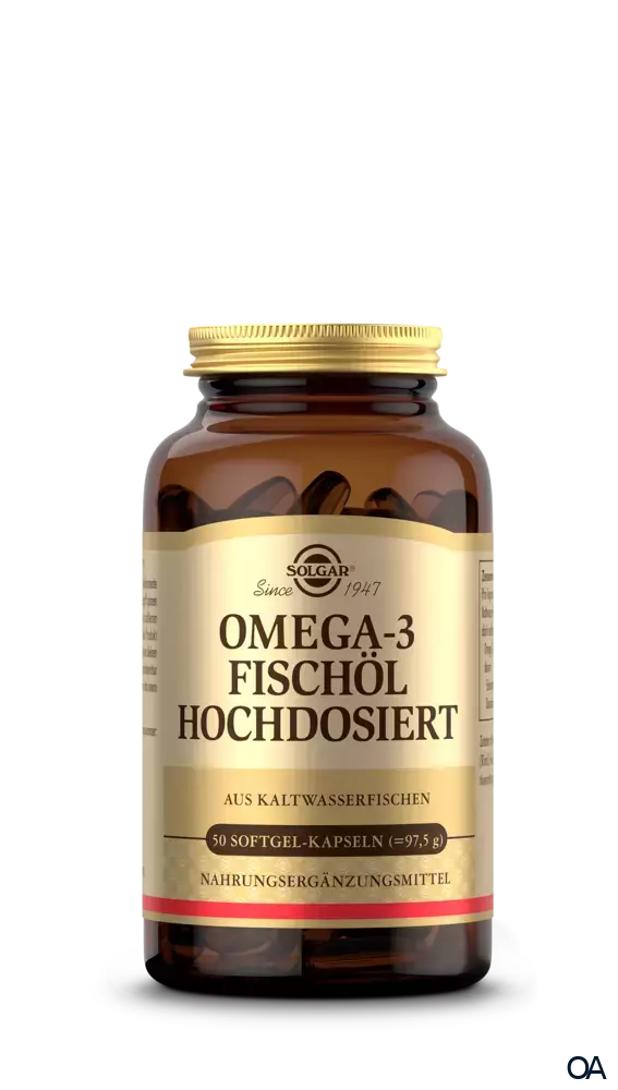 Solgar® Omega-3 Fischöl hochdosiert Softgel-Kapseln Solgar® Omega-3 Fischöl hochdosiert Softgel-Kapseln