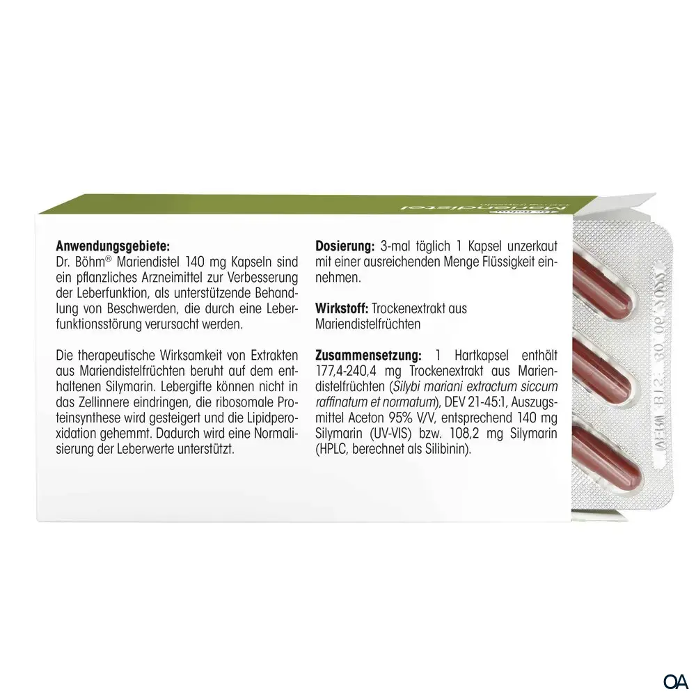 Dr. Böhm® Mariendistel 140 mg Kapseln