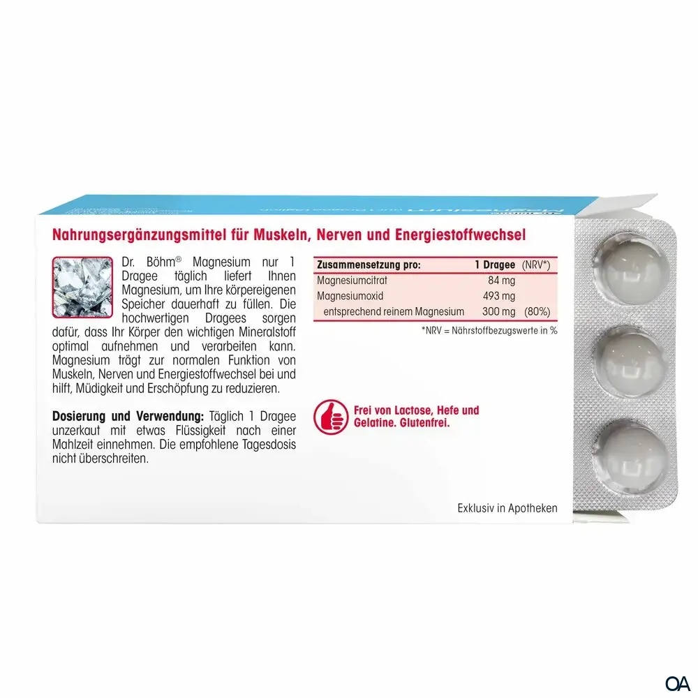 Dr. Böhm® Magnesium nur 1 x täglich Dragees