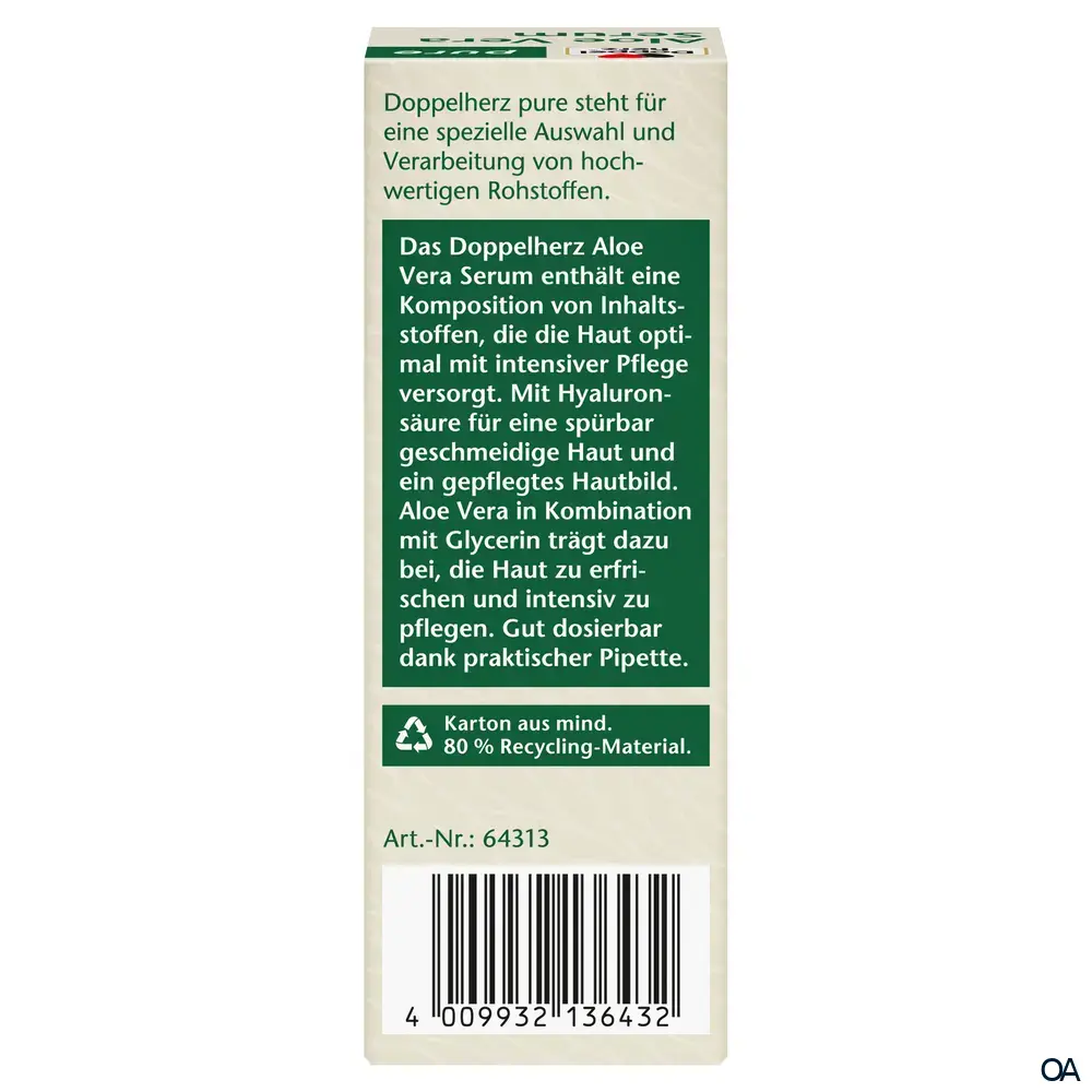 Doppelherz pure Aloe Vera Serum mit Hyaluronsäure und Glycerin