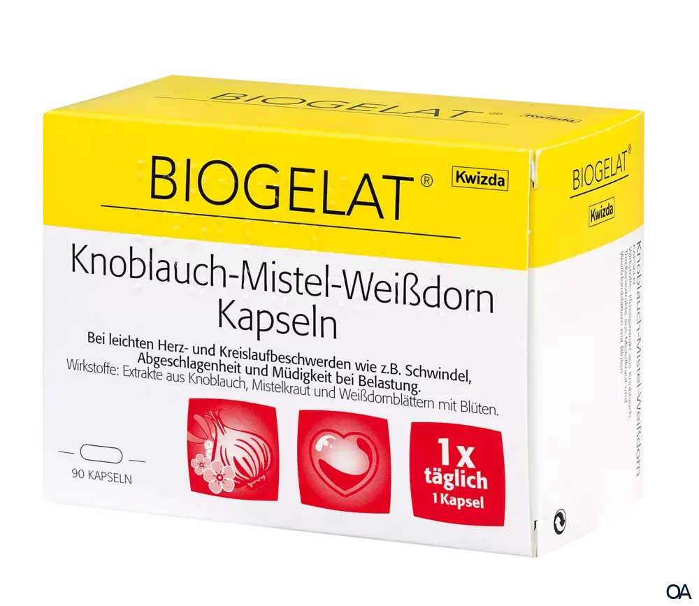 Biogelat Knoblauch-Mistel-Weißdorn Kapseln* Biogelat Knoblauch-Mistel-Weißdorn Kapseln*