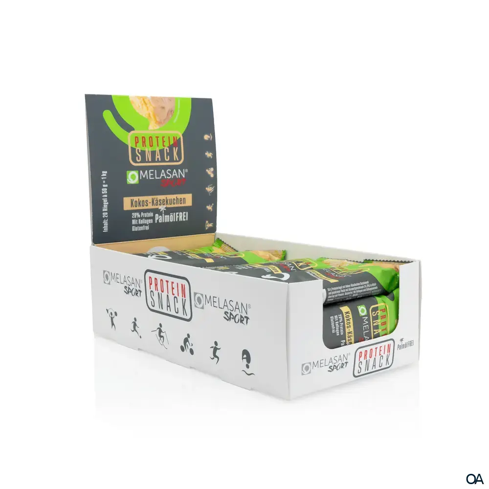 Melasan PROTEIN SNACK Kokos-Käsekuchen Riegel 50 g Melasan PROTEIN SNACK Kokos-Käsekuchen Riegel 50 g