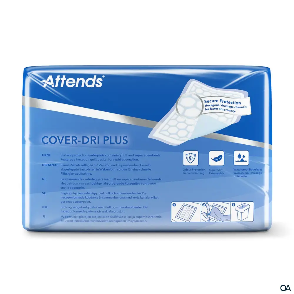 Attends Cover-Dri Plus Einmal-Schutzauflagen 40 x 60 cm