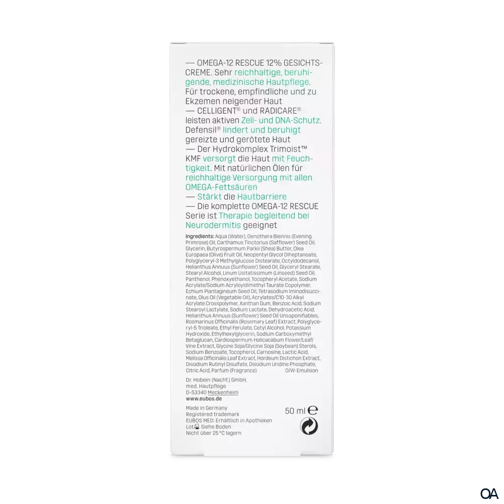 Eubos OMEGA 12% GESICHTSCREME Eubos OMEGA 12% GESICHTSCREME