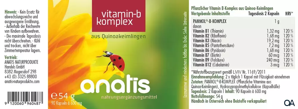 anatis Vitamin B Komplex Kapseln anatis Vitamin B Komplex Kapseln