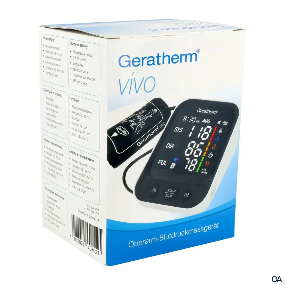 Geratherm® vivo Oberarm-Blutdruckmessgerät