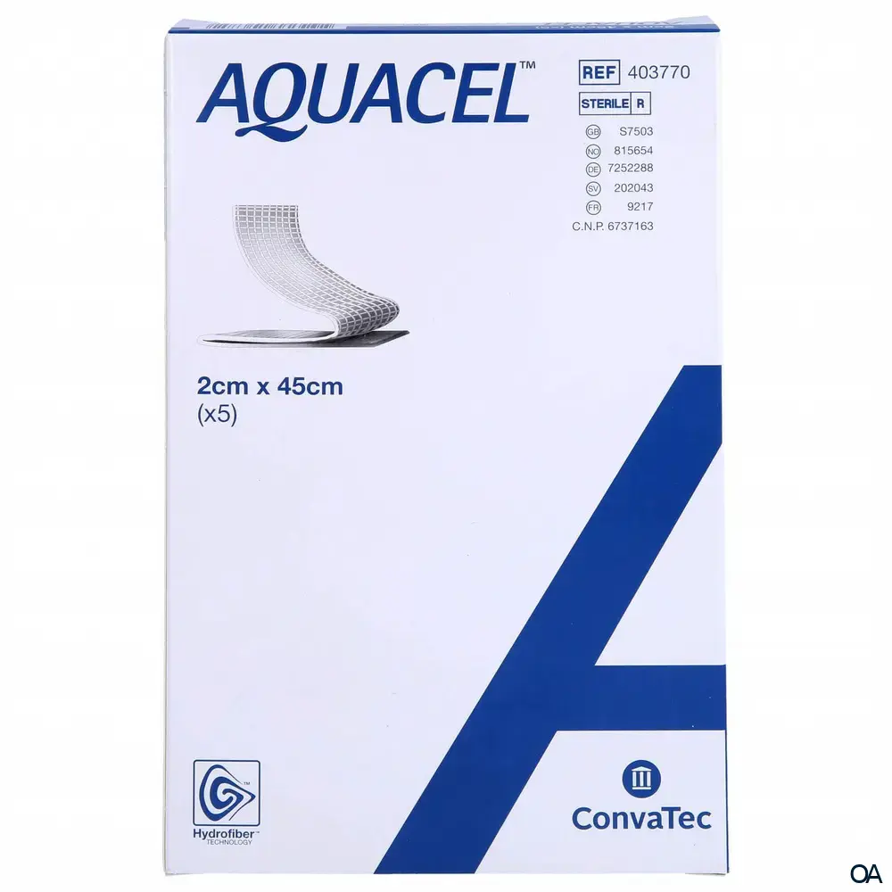 AQUACEL® Tamponade mit Verstärkungsfasern steril, 2 x 45 cm